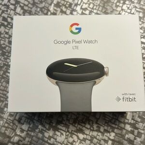 Google pixel watch LTE Champagne Gold stainless steel case/hazel active band